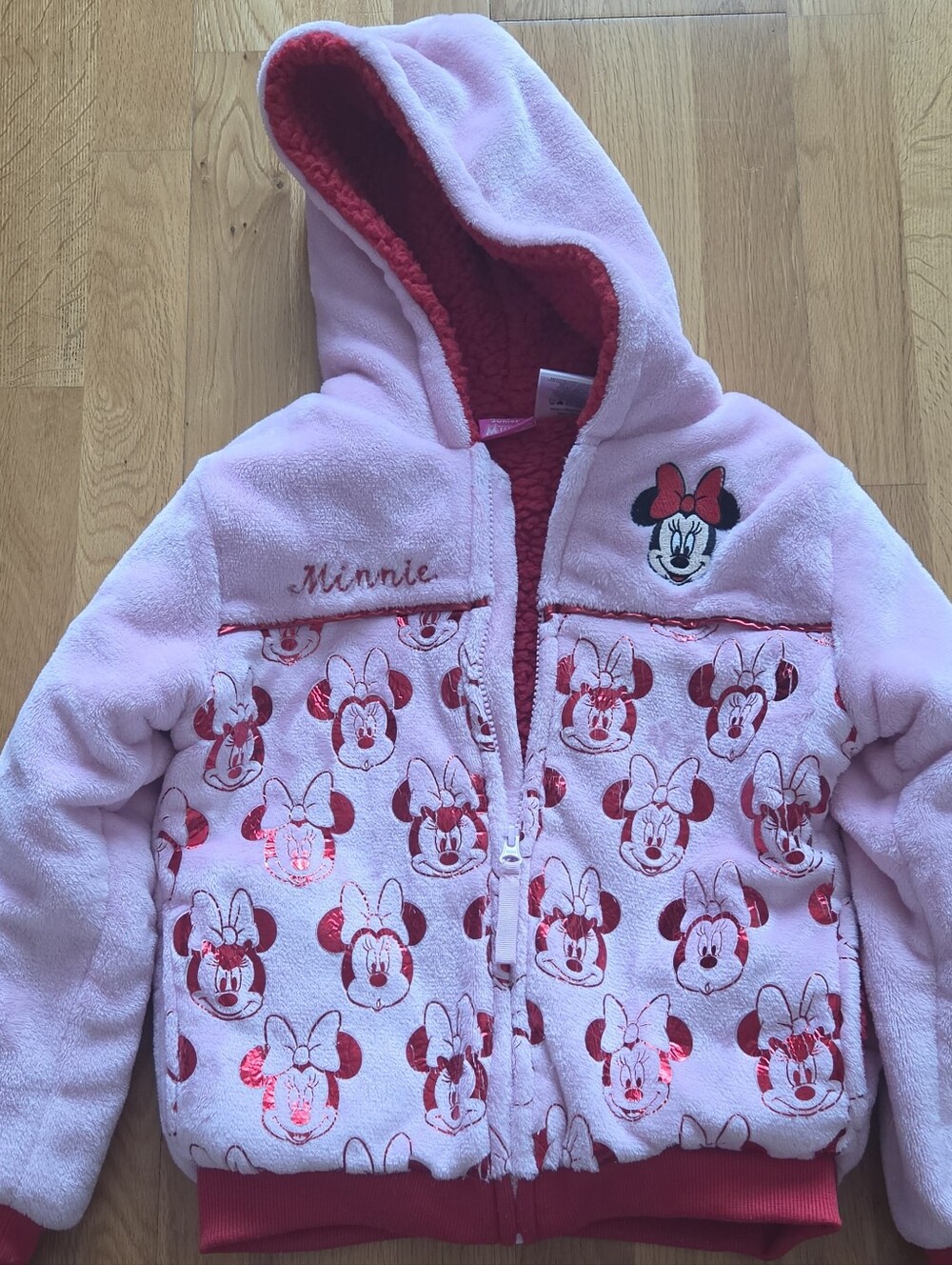Disney Minnie Mouse Pink Hooded Fleece Jacket for Kids